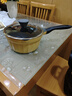 北鼎小奶鍋輔食鍋泡面鍋煮粥鍋不粘鍋熱奶煮蛋一人用雪平鍋20cm小鵝黃 曬單實(shí)拍圖