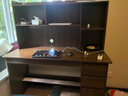 立太（LEADTEK）實(shí)木書桌學(xué)習(xí)桌電腦桌書柜書架一體家用小戶型轉(zhuǎn)角桌學(xué)生寫字桌子 【新品沖量】120cm深胡桃色 曬單實(shí)拍圖