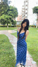 槿城絕美漂亮克萊因藍格紋吊帶連衣裙女夏2025新款純欲甜辣風(fēng)掐腰長裙 圖片色(有內(nèi)襯）WP-770 S 曬單實拍圖