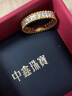 中鑫珠寶滿天星鋯石黃金戒指滿鉆鑲鋯石釘珠指環(huán)足金首飾送女友生日女神節(jié) 金重6.16克（17圈號(hào)） 曬單實(shí)拍圖