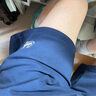 SLAMBLE夏季休閑毛圈五分褲男女健身寬松吸汗潮字母美式短褲 藏青 M 曬單實拍圖