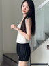 趣木也安全褲夏防走光薄款jk可外穿白色少女花苞保險褲短褲南瓜褲打底褲 南瓜褲-黑色 L 【80-125斤】 曬單實拍圖