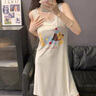 西忘莫代爾睡裙女款夏季無袖吊帶背心2025新款高級感可外穿睡衣家居服 A671彩點(diǎn)小狗 2XL 曬單實(shí)拍圖