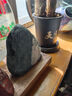 勤凱胡桃木底座實木木制奇石擺件增高花瓶佛像長方形托架工藝品展示臺 黑胡桃木長方形(20x10x3.7)黃銅 曬單實拍圖