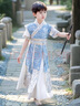 九能2025男童漢服新款夏季兒童中國風王爺古裝龍年帥氣高端演出服六一 長風短袖 140 適合133-143/31-37KG 曬單實拍圖