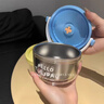 ZOZX日本保溫飯盒湯盒上班族保溫桶小型湯盒湯杯粥杯湯壺便攜早餐盒 海軍藍【自帶勺子/分層設計】 曬單實(shí)拍圖