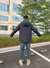 波司登2025年新款沖鋒衣鵝絨羽絨服男短款三合一防風(fēng)防水外套B250331323 黑藏青|5295 M 175/96A 體重約130-140斤 曬單實(shí)拍圖