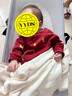 優(yōu)奇新生兒大紅色連體衣嬰兒哈衣春秋純棉初生和尚服爬服男女寶寶內(nèi)衣 曬單實拍圖