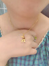 中國黃金（CHINA GOLD）一路有你黃金項(xiàng)鏈女麋鹿足金吊墜七夕情人節(jié)禮物送女朋友老婆生日 足金麋鹿吊墜 贈(zèng)金色銀鏈 曬單實(shí)拍圖