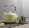 古笙記 奶油黃陶瓷茶壺大號提梁壺簡(jiǎn)約現代景德鎮大容量水壺配304過(guò)濾網(wǎng) 奶油黃雕刻金福（單壺1個(gè)） 800ml 曬單實(shí)拍圖