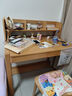 源氏木語(yǔ)兒童家具兒童學(xué)習桌山毛櫸簡(jiǎn)約家用寫(xiě)字桌課桌可升降調節全實(shí)木兒童書(shū)桌 【山毛櫸】書(shū)桌1.0米+矮上架 曬單實(shí)拍圖