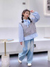 G.DUCKKIDS小黃鴨童裝女童套裝春秋季新款兒童衣服女大童學(xué)院風(fēng)襯衫馬甲秋裝 襯衫馬甲牛仔褲 150 尺碼11~12歲【140-150cm】cm 曬單實拍圖