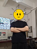 JY GTALGTAL美式純色T恤納維亞科技面料健身運動透氣速干彈力圓領短袖 黑色 L 曬單實拍圖