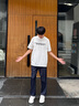 AEMAPE牛仔褲男原色冰絲秋季薄款2025新款美式寬松直筒垂順休閑褲子男士 Z505牛仔藍 L （建議110-135斤） 曬單實(shí)拍圖