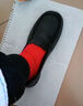 足力健老人鞋2026夏季透氣鞋子女款單鞋休閑鞋皮鞋樂(lè )福鞋 6061K黑色41 曬單實(shí)拍圖