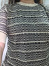皮爾卡丹（pierre cardin）桑蠶絲織針衫短袖t恤女裝薄款大碼圓領(lǐng)夏季新款鏤空寬松短袖上衣 棕色 L 建議110-120斤 曬單實拍圖