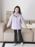 波司登（BOSIDENG）2025新款羽絨服女兒童一手長(zhǎng)三合一5A抗菌絨4防外套T250131342 鳶尾淺紫6413 130 /64 約 115-130cm 26kg 曬單實(shí)拍圖