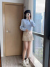 ZUOSAISI品牌老爹鞋女厚底網(wǎng)面透氣休閑鞋女2025秋季新品女鞋百搭鞋子女 米色 35 曬單實(shí)拍圖