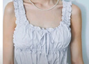 UR夏季新款女歐若風(fēng)休閑褶皺花邊無(wú)袖罩衫襯衫UYY250050 淡藍 (偏短) M 曬單實(shí)拍圖