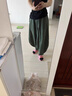 羅蒙（ROMON）苧麻炒色做舊垂感寬松燈籠褲女褲子新款打坐寬松棉麻太極褲長褲子 古銅綠 （砂炒） S  （褲長94cm）85-145斤 曬單實拍圖