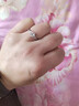 老鳳祥一吻定情足銀戒指女款求婚表白鉆戒七夕情人節(jié)禮物送女友老婆生日 一吻定情戒指-托帕石 曬單實(shí)拍圖