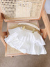 左西女童短裙夏裝兒童裙子2025新款百褶半身裙蛋糕裙女孩公主裙潮 白色 130 建議身高130cm左右 曬單實(shí)拍圖