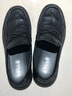 百麗休閑鞋男牛皮革格紋套腳豆豆鞋A1368AM4 黑色 40 曬單實(shí)拍圖