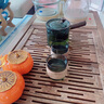哈駱頓（HALODN）玻璃茶具套裝家用功夫茶具辦公室隔熱喝茶防燙耐熱泡茶壺高檔送禮 煙灰直覺壺7件套 【側(cè)鈕直覺壺+6個(gè)木環(huán)品杯】 曬單實(shí)拍圖