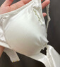 金三塔真絲內(nèi)衣女桑蠶絲緞面時尚刺繡真絲無鋼圈文胸胸罩七夕情人節(jié)禮物 絲白(里外20姆米高彈桑蠶絲） M 曬單實拍圖