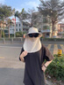 目丸戶外全臉防曬遮臉護(hù)頸一體帽子女夏季透氣面罩遮陽帽大檐養(yǎng)蜂帽女 曬單實(shí)拍圖