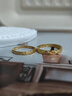 中國黃金（CHINA GOLD）滿天星黃金情侶戒指足金對(duì)戒七夕情人節(jié)送男女朋友老婆生日禮物 金重約1.7g【足金女戒】 曬單實(shí)拍圖