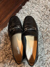 拔佳（Bata）樂(lè )福鞋女秋商場(chǎng)新款英倫復古羊皮軟底一腳蹬單鞋AMV44CA4 黑色 36 曬單實(shí)拍圖