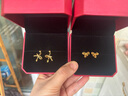 周大福蝴蝶結(jié)黃金耳飾耳釘女足金首飾(工費:320計價)EOF1389 足金 約2.60g 曬單實拍圖