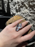 BOEAY蝶棲戒指女款男士女生可調(diào)節(jié)鐘久久求婚戒指結(jié)婚表白輕奢銀色戒指 【流光鉆戒禮盒】蝶棲戒指/琉璃藍(lán) 曬單實(shí)拍圖