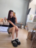 耐爾襪子女7A抗菌夏季薄透氣船襪棉女士短襪淺口女款襪 7A抗菌-本白*3+黑色*2 均碼 曬單實(shí)拍圖