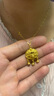 周大生黃金吊墜足金福字鈴鐺鎖包吊墜送女友老婆媽媽寶寶生日禮物情人節(jié) 福字鎖包吊墜約1.8g+k金鏈約1g 曬單實拍圖