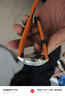 歐恒碳纖維格紋表帶 適配浪琴康卡斯/名匠 精工罐頭水鬼 漢密爾頓系列男橡膠手表帶20 22 24mm 藍(lán)色橙線橙底-鋼色針扣 21mm 曬單實(shí)拍圖