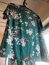 古今（GUJIN）夏季上新棉綢睡衣女媽媽開衫家居服睡褲短袖大碼遛彎服套裝3XL 曬單實拍圖