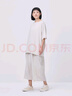 無印良品（MUJI）  IDEE 女式天竺寬版T恤上衣打底衫女款內(nèi)搭25年夏季女裝GA48CC5S 淺灰色 L （165/88A） 曬單實(shí)拍圖