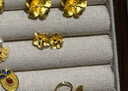 周六福黃金耳釘女足金999花卉耳飾耳針 計(jì)價(jià) 2.2g 曬單實(shí)拍圖