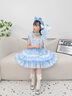 G.DUCKKIDS小黃鴨童裝洛麗塔公主裙兒童裙子女孩生日禮服愛莎裙子網(wǎng)紗蓬蓬裙 艾莎公主裙子帶拖尾 110 尺碼4~5歲【100-110cm】cm 曬單實(shí)拍圖