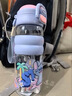 迪士尼（Disney）兒童水杯帶吸管夏季雙飲塑料壺幼兒園男女小學(xué)生便攜直飲喝水杯子 曬單實(shí)拍圖