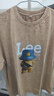 Leekylze官方品牌旗艦聯(lián)名短袖T恤男港風(fēng)復(fù)古水洗純棉潮流ins印花 卡其色 2XL 曬單實(shí)拍圖
