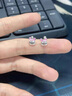 芯奢999足銀小兔子耳釘女士養(yǎng)耳洞女生甜美可愛小巧動物耳環(huán)耳飾純銀 小兔子耳釘一對通體足銀 曬單實拍圖