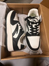 安踏板鞋男鞋2025冬季新款休閑鞋小白鞋平底滑板鞋低幫透氣運動(dòng)鞋子男 象牙白/黑-2 42 曬單實(shí)拍圖