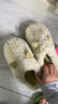潔麗雅踩屎感棉拖鞋女士秋冬季室內(nèi)家居家厚底防滑情侶毛毛絨拖鞋男冬天 綠色 38-39 【適合37-38碼】 曬單實拍圖