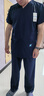 樂(lè )倍康刷手服抑菌男女洗手衣長(cháng)短袖醫生服護士服工作服定制美容口腔牙科 062短袖通用款藏藍（纖爽絲） 3XL 曬單實(shí)拍圖