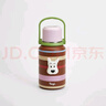 Tagi.《哈哈》haha彩色條紋愛(ài)心水杯不銹鋼內膽便攜保溫杯露營(yíng)水壺1L 曬單實(shí)拍圖