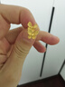 六福珠寶 足金蝴蝶黃金耳釘耳飾 計價 L07TBGE0015 約2.17克-配硅膠耳堵 曬單實拍圖