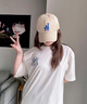 美職棒（MLB）官方旗艦 男女情侶裝短袖25夏季新款上衣后背仿牛仔老花半袖服T恤 紐約洋基隊(duì)0953/象牙色 S 165/88A 曬單實(shí)拍圖